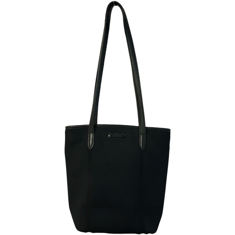 Coach Black Neoprene Leather Trim Tote Shoulder Bag Minimalist